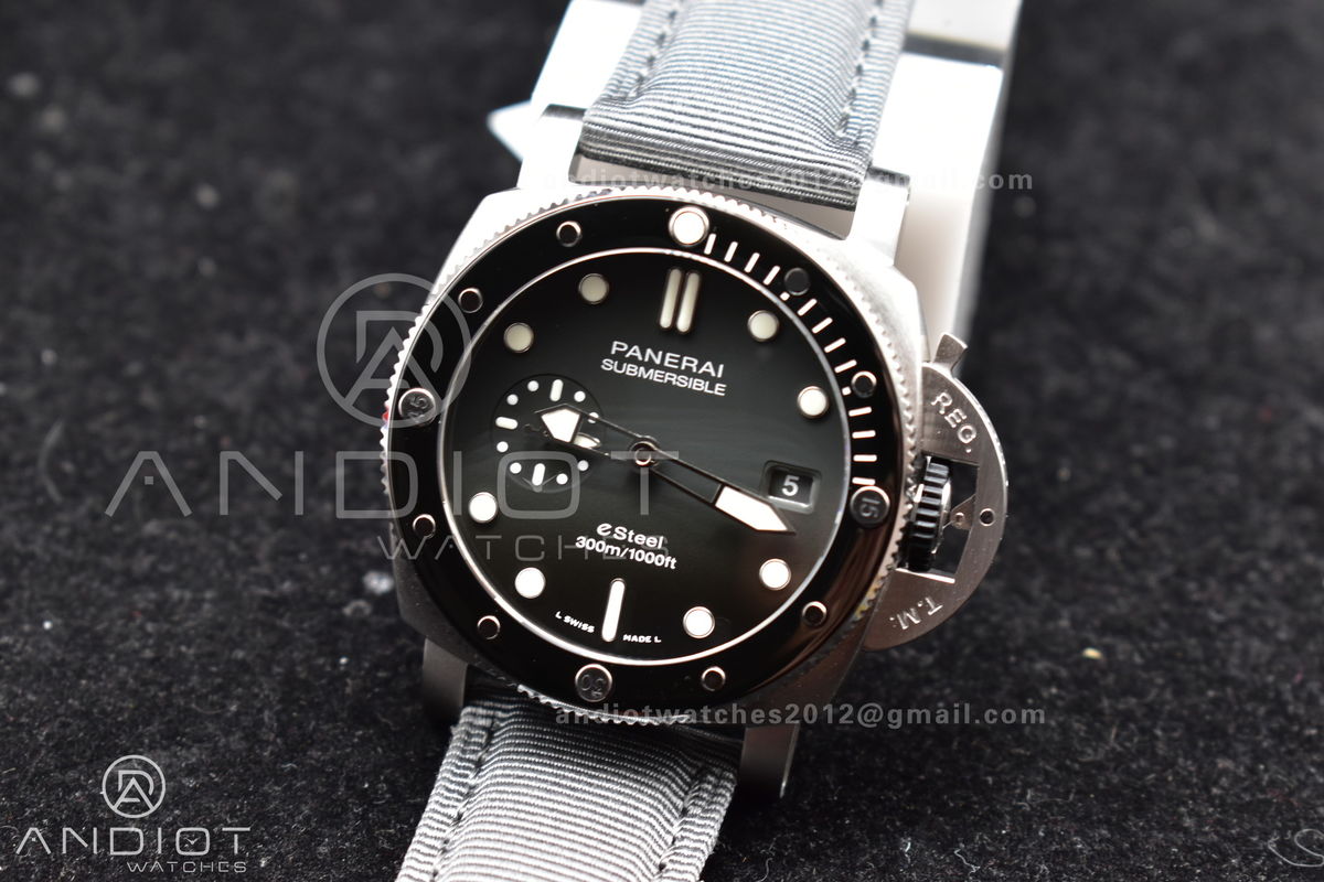 PAM1288 Y SBF 1:1 Best Edition Gray Dial on Gray Nylon Strap P900